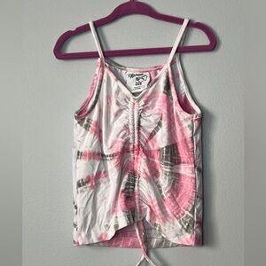 Flowers by Zoe Pink and White Tie-Dye Top